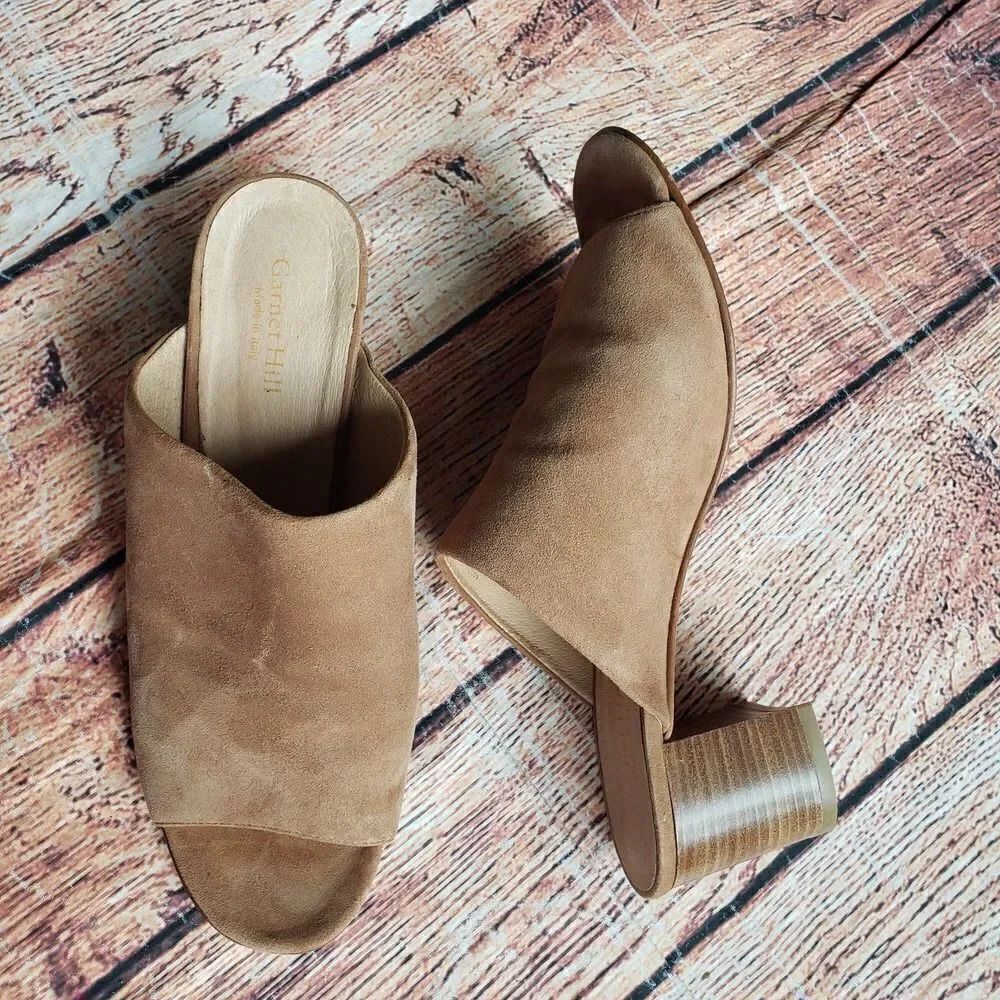 Garnet Hill Giulia Peep Toe Block Heel